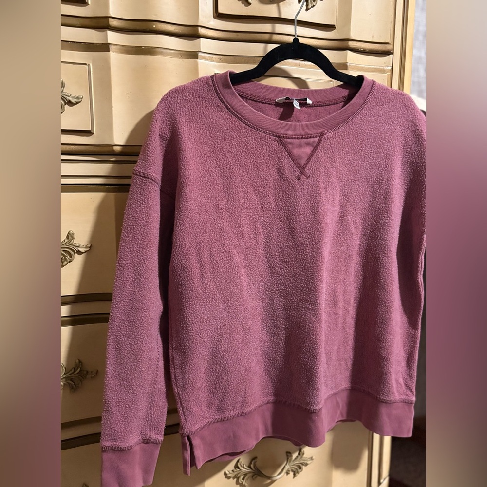AE Reversed Fleece Mauve Crewneck